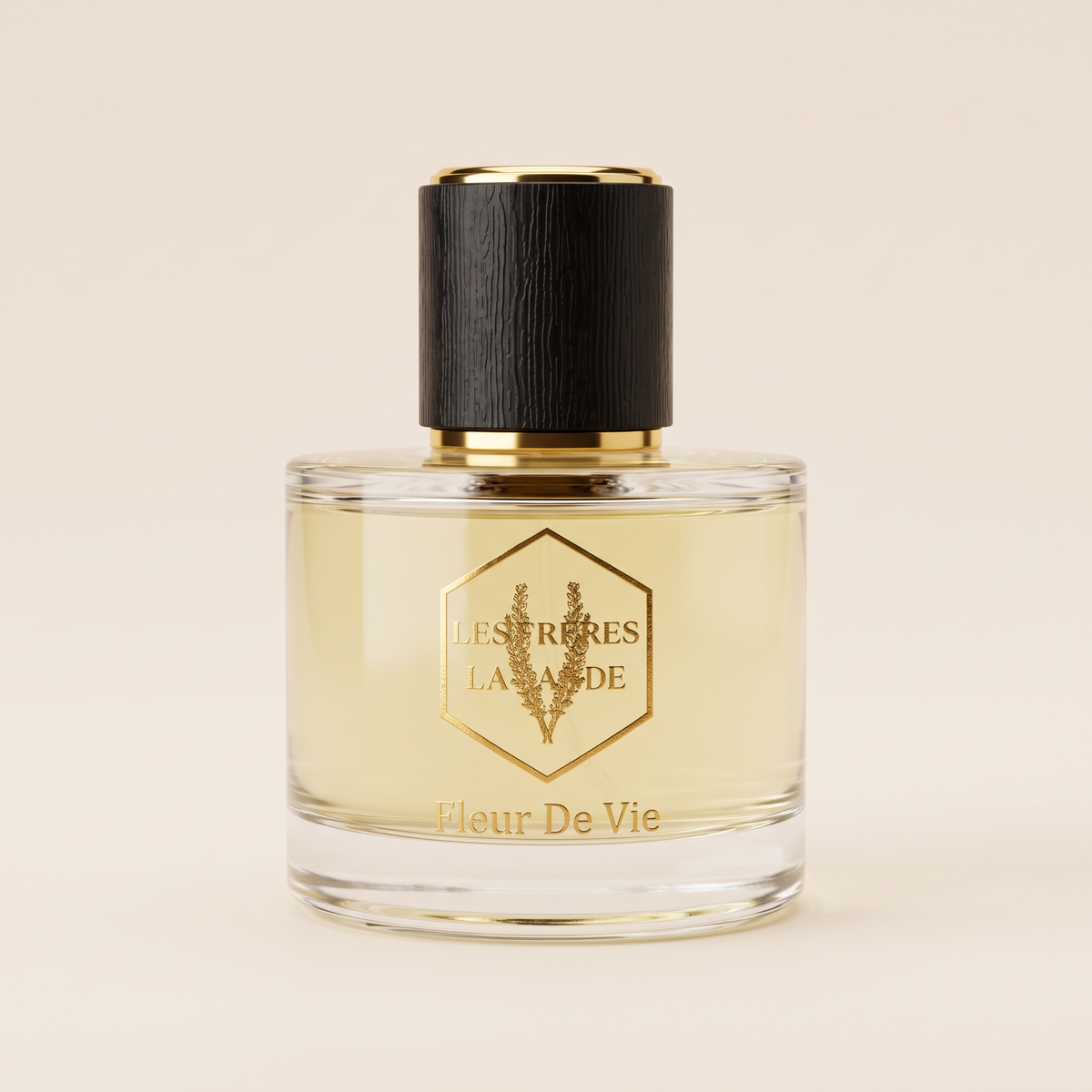 Fleur de Vie perfume bottle at a three-quarter angle