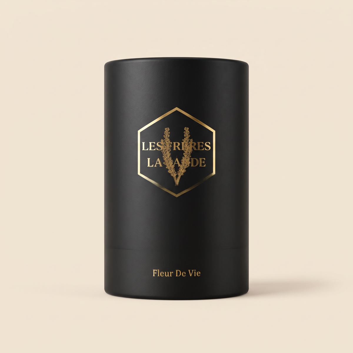 Fleur de Vie black and gold gift tube